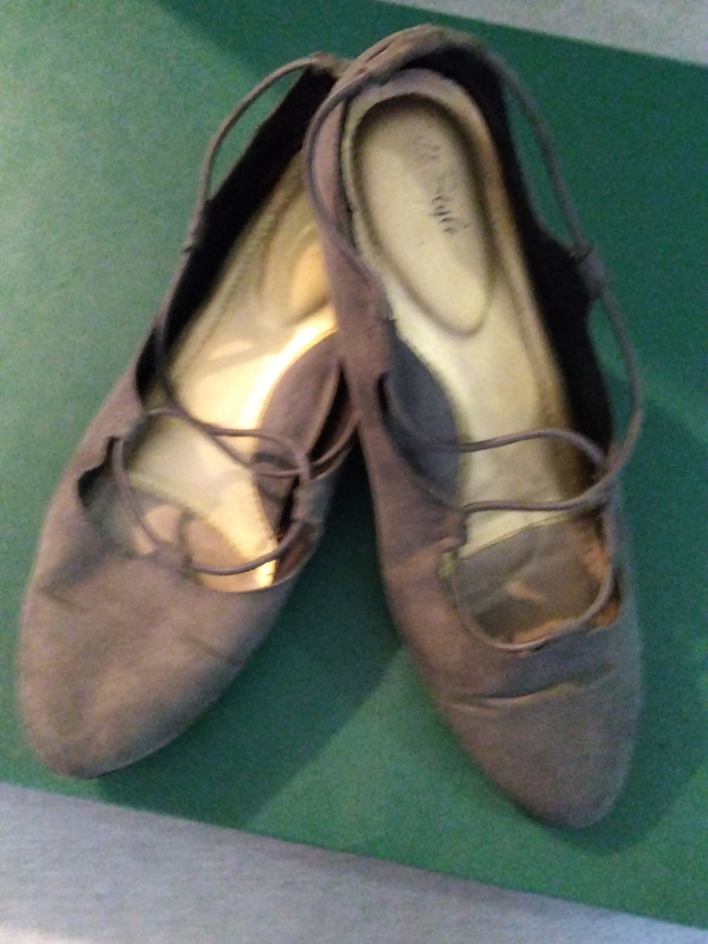 Women’s Taupe Pointed-Toe Slingback Flats - Classic Comfort
